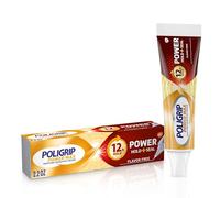 Poligrip Power Max Power Hold plus Seal Denture Self Adhesive Cream, Denture Cream for Safe Hold and Food Sealing, Taste Free - 62.5g