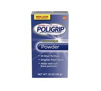 PoliGrip Super Denture Adhesive Powder, Extra Strength, 1.6 oz (45 g) One Bottle