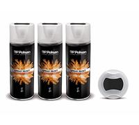 Polisan Spray Paint | Signal Black | Perfect for Radiator, Plastic, Fabric, Metal, Wood, Bike, Marking | 3 x 400ml | RAL 9004 | Triple Pack