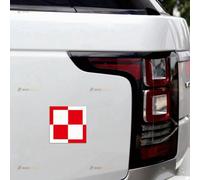 Polish Air Force Roundel Poland Car Magnet Magnetic Sticker Decal - 2 Pack Reflective 10.2cm - for Truck Door Fridge Reusable Waterproof