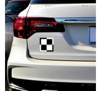 Polish Air Force Roundel Poland Car Magnet Monochrome Magnetic Sticker Decal - 2 Pack Reflective 10.2cm - for Truck Door Fridge Reusable Waterproof