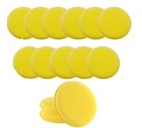 Polish applicator pad,14 Pcs Car Polishing Pads,High Density Microfiber Soft Polishing Sponges, Round 4 inch for Car Wax Applicator Pad,Yellow