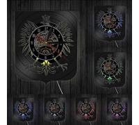 Polish Coat of Arms Polska Wall Clock Patriotic Polish Eagle Poland Coat Of Arms Polish Falcon Vintage Vinyl Record Wall Clock With LED