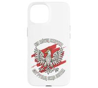 Polish Eagle Crowned Bold Pride Quote Red Brush Patriot Art Case for iPhone 15