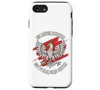 Polish Eagle Crowned Bold Pride Quote Red Brush Patriot Art Case for iPhone SE (2020) / 7/8