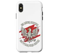 Polish Eagle Crowned Bold Pride Quote Red Brush Patriot Art Case for iPhone X/XS