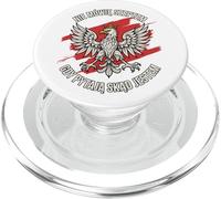 Polish Eagle Crowned Bold Pride Quote Red Brush Patriot Art PopSockets PopGrip for MagSafe