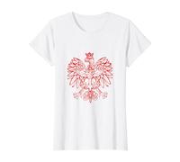 Polish Eagle Design, Poland Love Value Graphic T-Shirt, Women, White, L