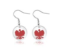 Polish Eagle Gift Polish Heritage Falcon Eagle Lover Poland Dyngus Day Ancestry Faith Present Poland Flag Eagle Earring (Polish Eagle UK)
