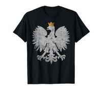 Polish Eagle Poland Flag Polska Vintage Proud Distressed T-Shirt