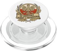 Polish Eagle Quote Proud Heritage Red White Emblem PopSockets PopGrip for MagSafe