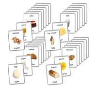 Polish English Bilingual Flash Cards | Laminated Flash Cards | Montessori Cards | Choose Your Set (First Foods)