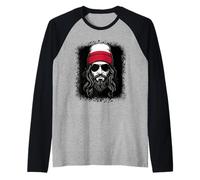 Polish Flag Beanie Man National Pride Raglan Baseball Tee