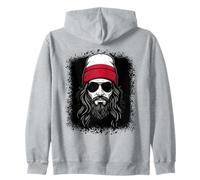 Polish Flag Beanie Man National Pride Zip Hoodie