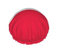 Polish flag Double layer women's shower cap, reusable, large size design suitable for all hair lengths, suitable for girls, spa and home salon use.