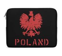 Polish Flag E-agles Laptop Sleeve Case with Zippered Notebook Computer Pocket Protective for Office Travel
