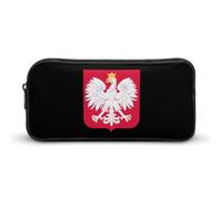 Polish Flag Ea-gle Small Pencil Case Large Capacity Pen Bag Aesthetic Makeup Pouch Office Stationery Organizer 22 * 12 * 5cm