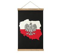 Polish Flag Eagle Canvas Painting Personalized Hanging Poster Frame Hanger Wall Art for Home Office Decor