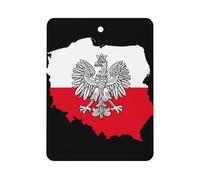 Polish Flag Eagle Car Air Freshener Aromatherapy Tablets Square
