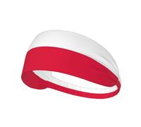 Polish Flag Elastic Exercise Headband - Sports Headbands for Women & Men, Perfect for Running, Yoga