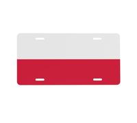 Polish flag License Plate.Aluminium, Waterproof Printed Car Sign, 1mm Thick