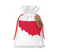 Polish Flag Map Print Drawstring Bags,Snack Bags,Storage Bags For Gift Wrapping,Party Decorations