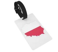 Polish Flag Map Print Luggage Tag for Suitcases Cute Waterproof and Reusable Travel Bag Backpack Tags Gifts
