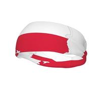Polish Flag Map Print Sweatbands Sports Headband for Men Women,Athletic Sweatband for Tennis,Basketball,Running,Gym