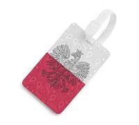 Polish Flag Paisley Poland Travel Luggage Tags for Suitcases Baggage Handbag Label