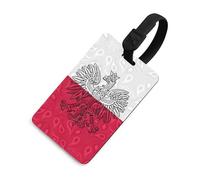 Polish Flag Paisley Poland Travel Luggage Tags for Suitcases Baggage Handbag Label