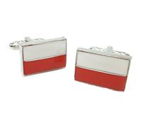 Polish Flag Poland Cufflinks In Deluxe Gift Box