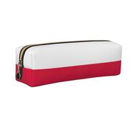 Polish Flag Print Adults Pencil Case Pouch Stationery Organizer Office Travel Supply Accessory