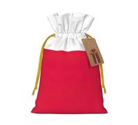 Polish Flag Print Charming Gift Bag,Cloth Gift Bags With Drawstring,Perfect For Small Gifts And Jewelry