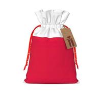 Polish Flag Print Christmas Drawstring Holiday Candy Bag Xmas Sacks Reusable Wrapping Bags Party Favor