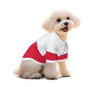 Polish flag Print Cotton Dog T Shirt Breathable Soft Pet Clothes, for Small Medium Large Dogs Cats