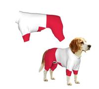 Polish flag Print Dog Clothes - 4 Legs Jumpsuit Sweatshirt for Small Medium Large Dogs Cats