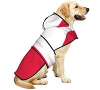 Polish flag Print Dog Raincoats with Reflective Hooded,Portable Pet Poncho Jacket,for Small,Medium,Large S Puppies