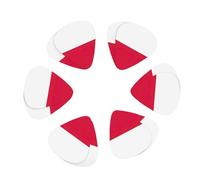 Polish flag print Guitar Picks 12PCS Mixed Gauges(0.46/0.71/0.96mm) with Case, for Guitar/Ukulele