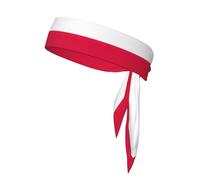 Polish Flag Print Ninja Headbands,Adjustable Head Tie For Men, Sports Sweatband For Yoga Running Basketball