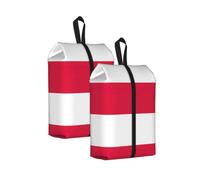 Polish Flag Print Trainer Bag Portable Boot Bag with Zipper Closure Storage Pouch for Travel Home-2pcs