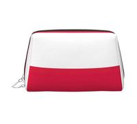 Polish Flag Printed Handheld Makeup Case, Spacious Toiletry Organizer Designed for Brushes and Toiletries