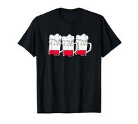 Polish Flag Shirt Poland Beer Mug Shirt Patriotic Gift T-Shirt