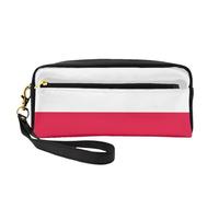 Polish Flag Small Makeup Bag.Stylish doublesided Printed Portable Cosmetic Bag, Multifunctional Storage Bag for Women
