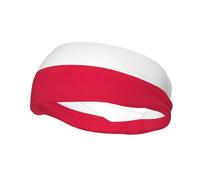 Polish Flag Sports Headbands Moisture Wicking Athletic Terry Cloth Sweatband Sweat Absorbing Head Band