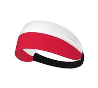 Polish flagWide Non-Slip Sweat Headbands,Soft Breathable Exercise for Running, Yoga, Cycling and utdoor Sports
