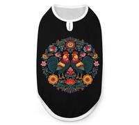 Polish Floral Folk Art Rooster Funny Dog Vest Cute Sleeveless Pet Shirt Pullover Cats T-Shirts Tank Tops S