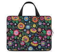 Polish Folk Art Floral Pattern Laptop Bag Sleeve Funny Tablet Case Protective Carry Bag Briefcase with Handle 15inch