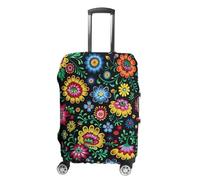 Polish Folk Art Floral Pattern Suitcase Cover Washable Luggage Protective Covers Travel S
