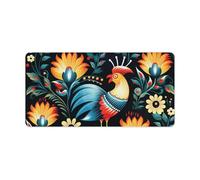 Polish Folk Art Pattern Keyboard Mat Large Gaming Mouse Pad, Anti-Slip Desk Mat for Desktop Desk Work/Home Writing Mat 11.8 * 23.6 Inches