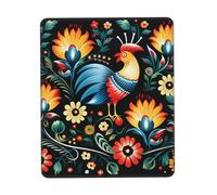 Polish Folk Art Pattern Mouse Pad with Non-Slip Rubber Base 7 x 8.6 in Mouse Mat with Stitched Edge Gaming Mousepad for Wireless Mouse Computer Laptop Home Office Desk Pad